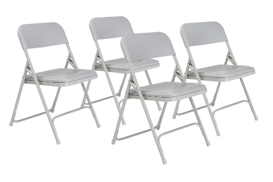 NPS® 800 Series Premium Lightweight Plastic Folding Chair - 4 Pack