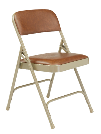 NPS® 1200 Series Premium Vinyl Upholstered Double Hinge Folding Chair - 4 Pack