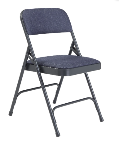 NPS® 2200 Series Deluxe Fabric Upholstered Double Hinge Premium Folding Chair - 4 Pack