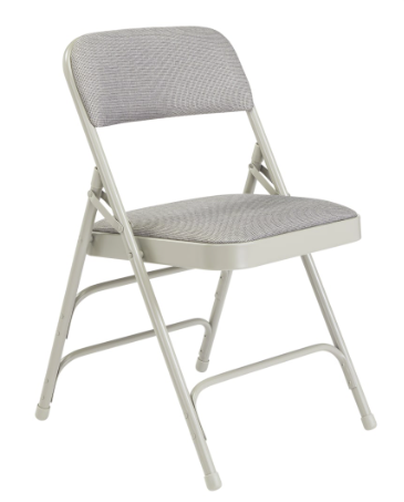 NPS® 2300 Series Deluxe Fabric Upholstered Triple Brace Double Hinge Premium Folding Chair - 4 Pack