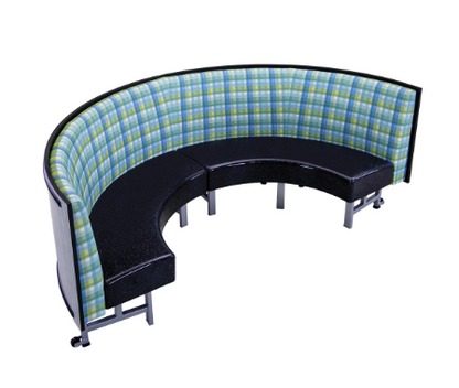 AmTab Mobile Folding Booth Seating - Rounded