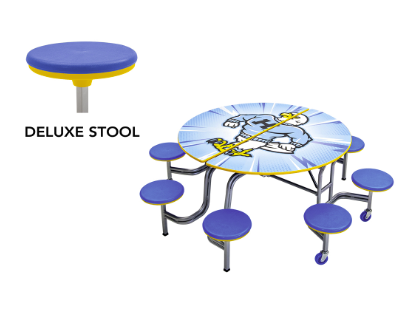 AmTab Mobile Stool Table - Round Shape