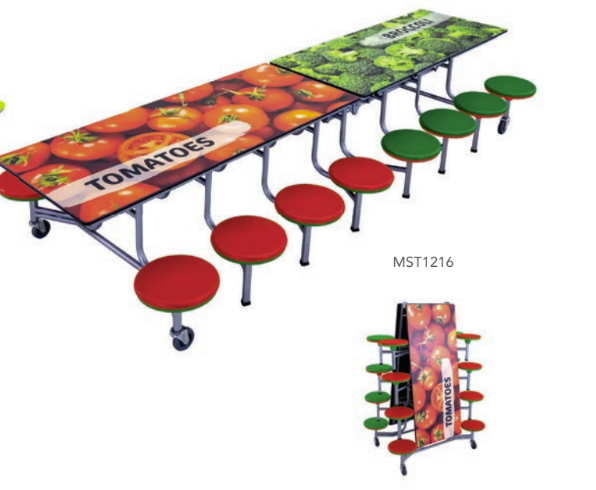 AmTab Mobile Bench Table - Rectangular Shape
